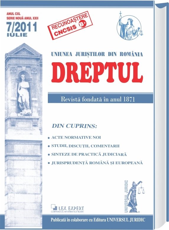 Imagine Revista Dreptul, Nr. 7/2011