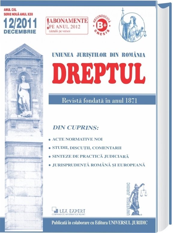 Imagine Revista Dreptul, Nr. 12/2011