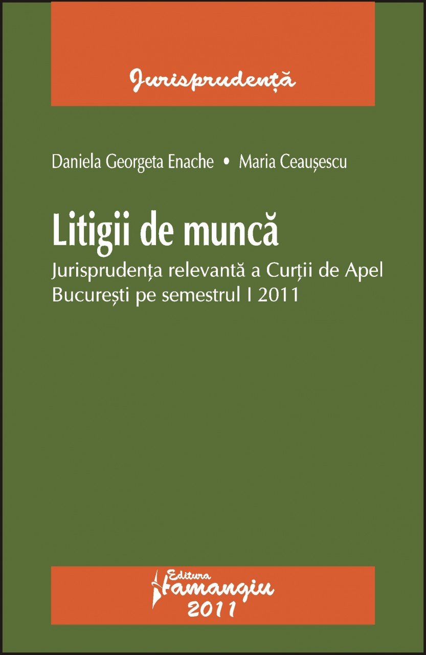 Imagine Litigii de munca semestrul 1/2011