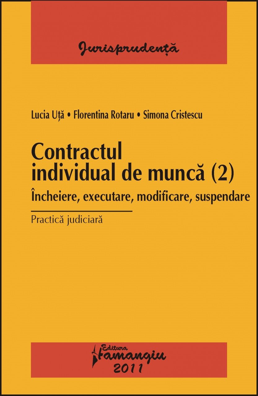 Imagine Contractul individual de munca (2).Practica judiciara