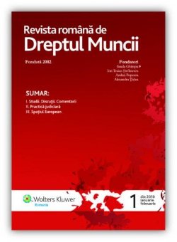 Imagine Revista Romana de Dreptul Muncii, Nr. 1/2010