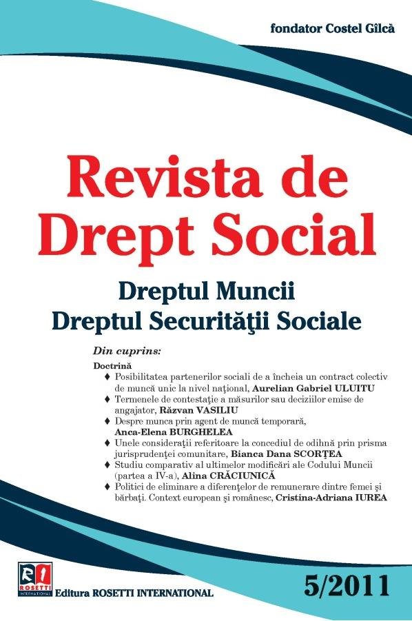 Imagine Revista de drept social, Nr. 5/2011
