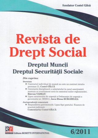 Imagine Revista de Drept Social, Nr. 6/2011