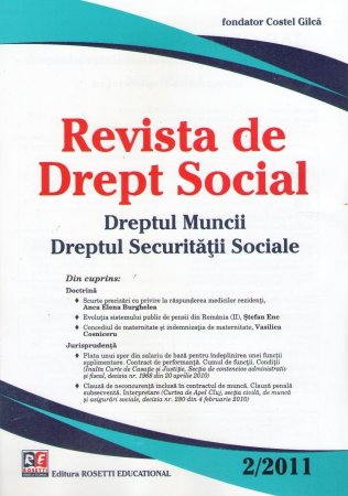 Imagine Revista de Drept Social, Nr. 2/2011