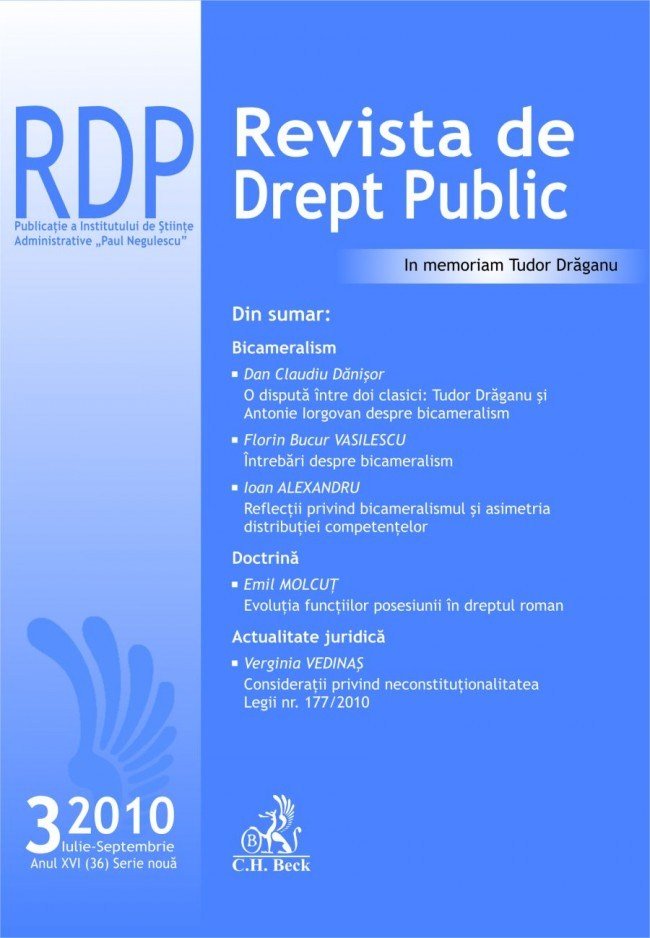 Imagine Revista de Drept Public, Nr. 3/2010