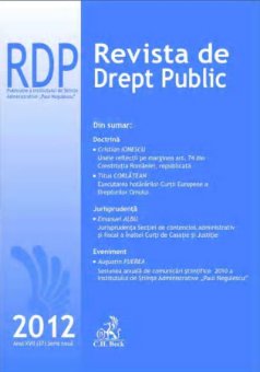 Imagine Revista de Drept Public - Abonament 2012