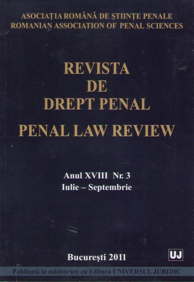 Imagine Revista de Drept Penal, Nr. 3/2011