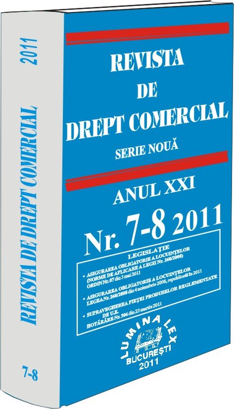 Imagine Revista de drept comercial﻿,﻿ Nr. 7-8/2011