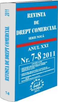 Imagine Revista de drept comercial﻿,﻿ Nr. 7-8/2011