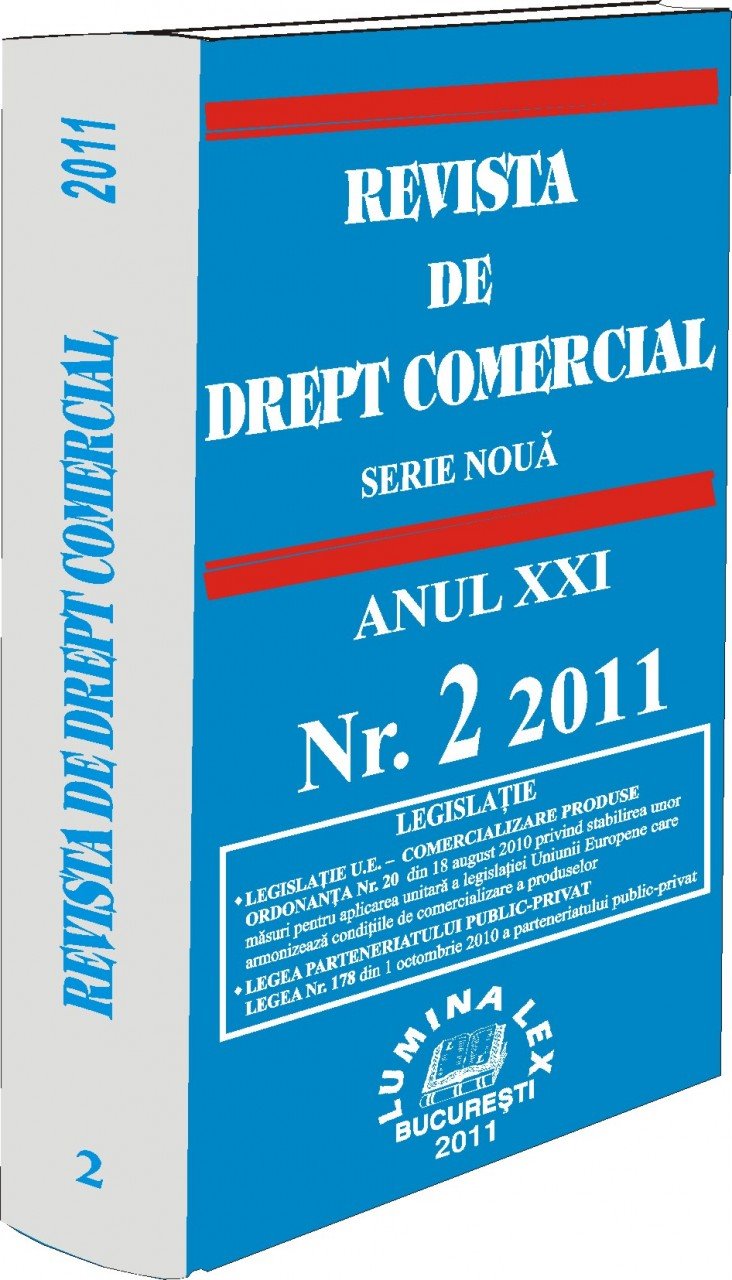 Imagine Revista de drept comercial, Nr. 2/2011