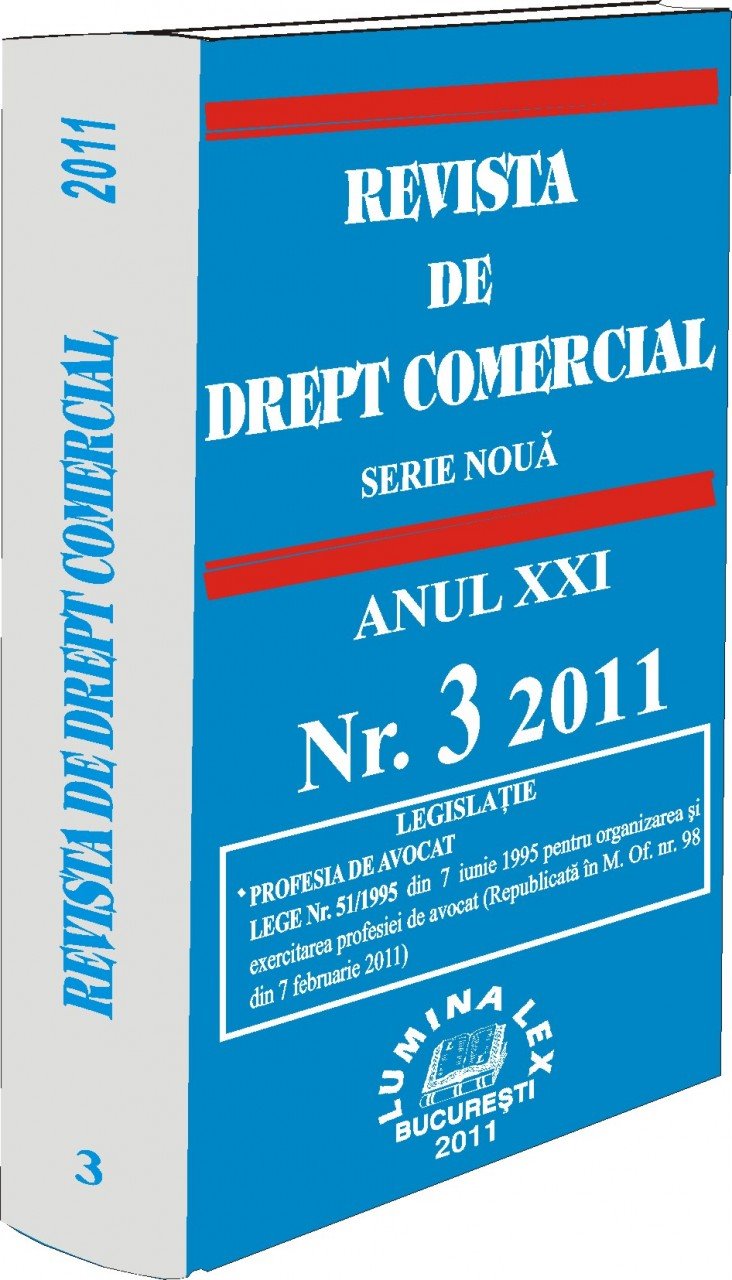 Imagine Revista de drept comercial, Nr. 3/2011