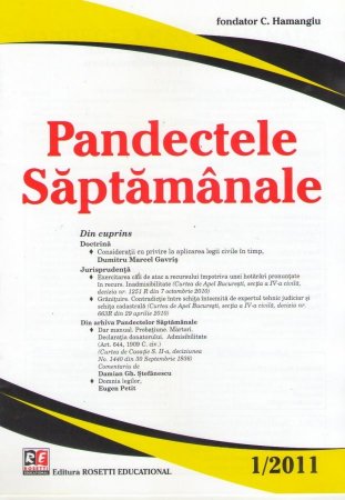 Imagine Pandectele Saptamanale, Nr. 1/2011