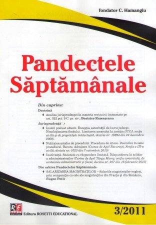 Imagine Pandectele Saptamanale, Nr. 3/2011