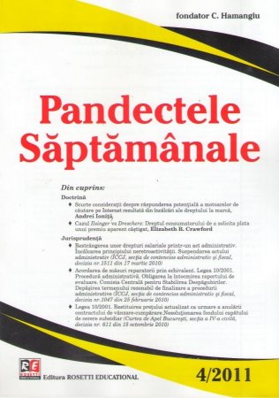 Imagine Pandectele Saptamanale, Nr. 4/2011