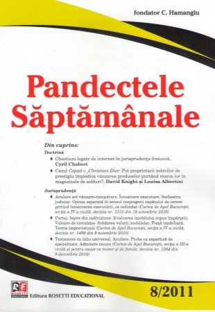 Imagine Pandectele Saptamanale, Nr. 8/2011