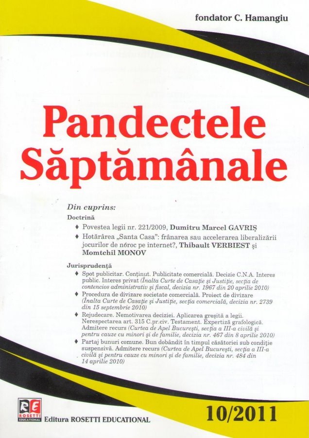 Imagine Pandectele Saptamanale, Nr. 10/2011