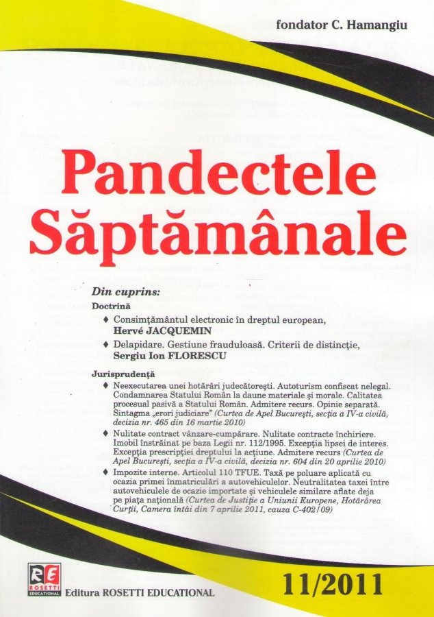 Imagine Pandectele Saptamanale, Nr. 11/2011