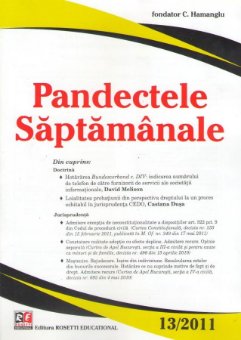 Imagine Pandectele Saptamanale, Nr. 13/2011