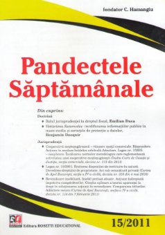 Imagine Pandectele Saptamanale, Nr. 15/2011
