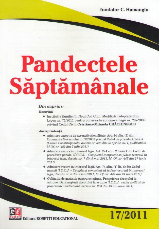 Imagine Pandectele Saptamanale, Nr. 17/2011
