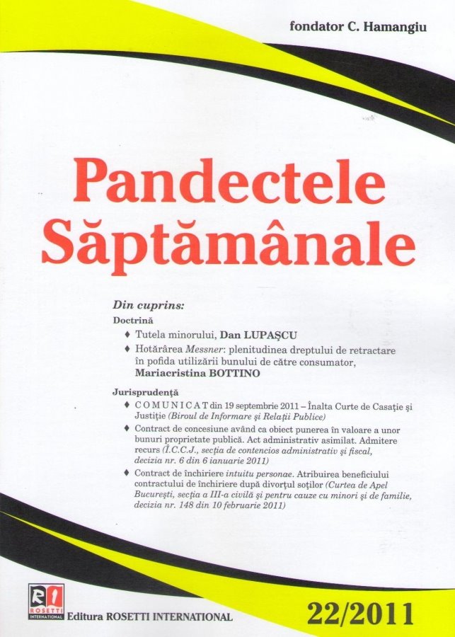 Imagine Pandectele Saptamanale, Nr. 22/2011