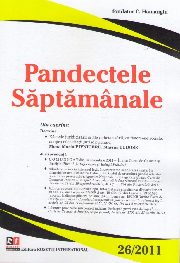 Imagine Pandectele Saptamanale, Nr. 26/2011