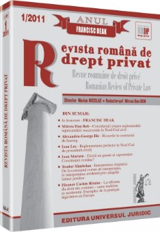 Imagine Revista romana de drept privat, Nr. 1/2011