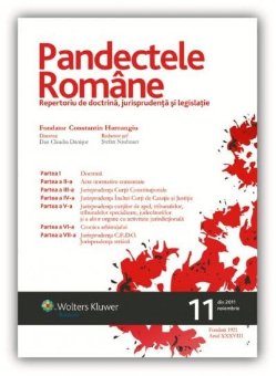 Imagine Pandectele Romane, Nr. 11/2011