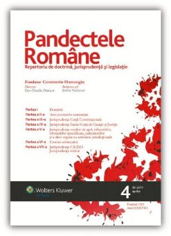 Imagine Pandectele Romane, Nr. 4/2011