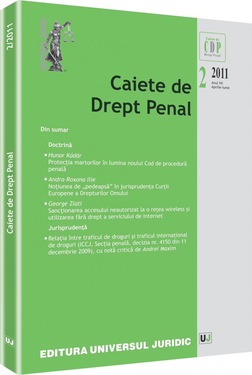 Imagine Caiete de Drept Penal, Nr. 2/2011