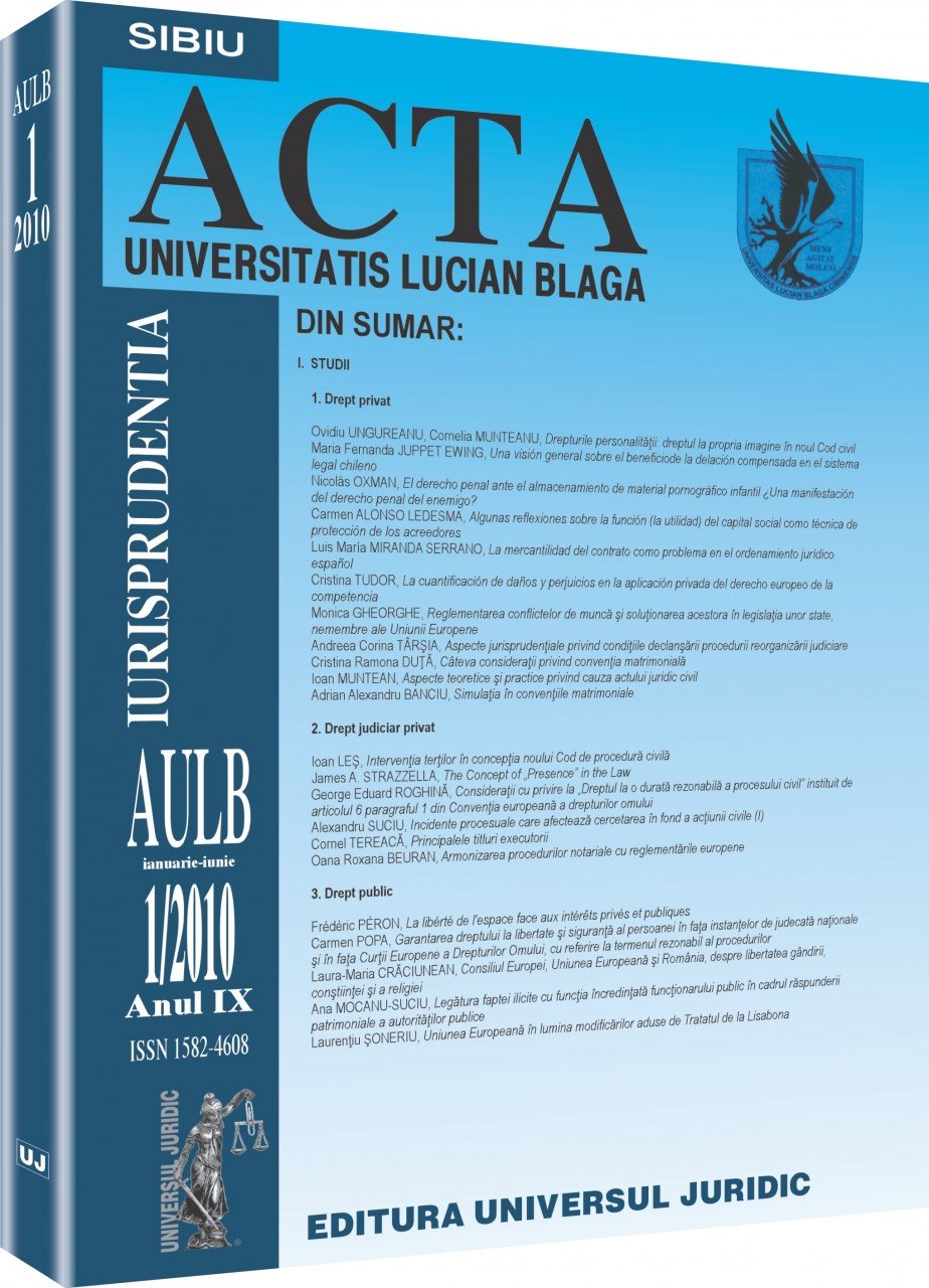 Imagine Acta Universitatis, Nr. 1/2010