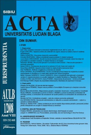 Imagine Acta Universitatis, Nr. 1/2008