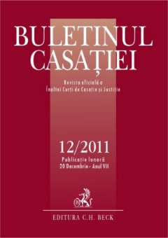 Imagine Buletinul Casatiei, Nr. 12/2011