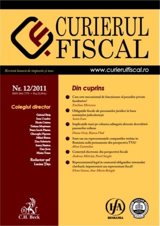 Imagine Curierul fiscal, Nr. 12/2011