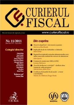 Imagine Curierul fiscal, Nr. 11/2011