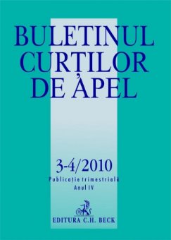 Imagine Buletinul Curtilor de Apel, Nr. 3-4/2010