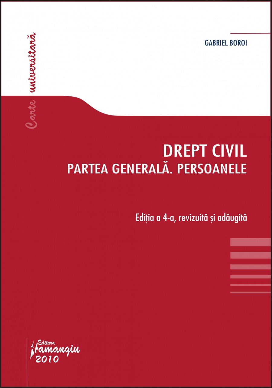 Imagine Drept civil. Partea generala. Persoanele. Editia a 4-a