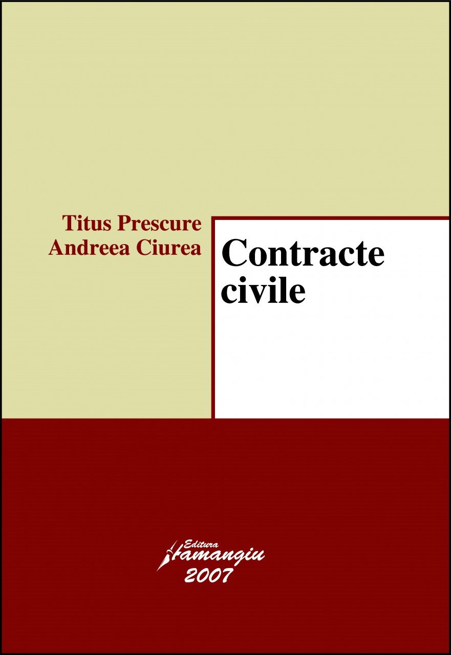 Imagine Contracte civile. Curs universitar