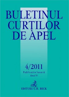 Imagine Buletinul Curtilor de Apel, Nr. 4/2011