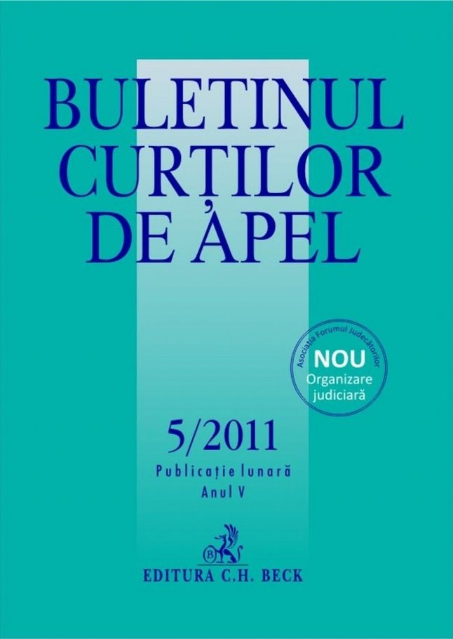 Imagine Buletinul Curtilor de Apel, Nr. 5/2011