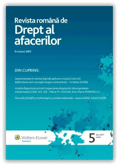 Imagine Revista Romana de Drept al Afacerilor, Nr. 5/2011
