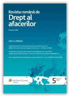 Imagine Revista Romana de Drept al Afacerilor, Nr. 5/2011