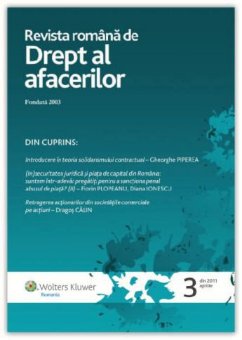 Imagine Revista Romana de Drept al Afacerilor, Nr. 3/2011