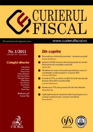 Imagine Curierul fiscal, Nr. 1/2011
