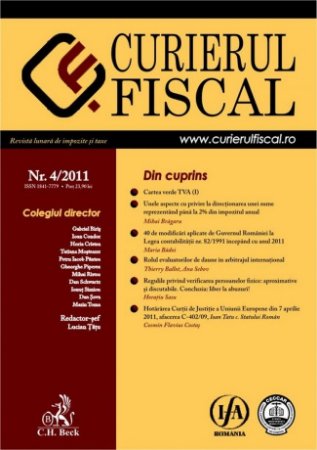 Imagine Curierul fiscal, Nr. 4/2011