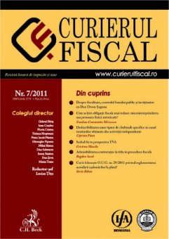 Imagine Curierul fiscal, Nr. 7/2011