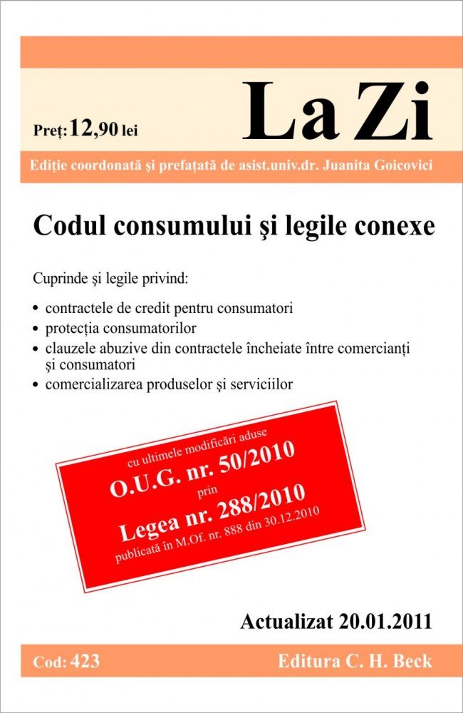 Imagine Codul consumului si legile conexe