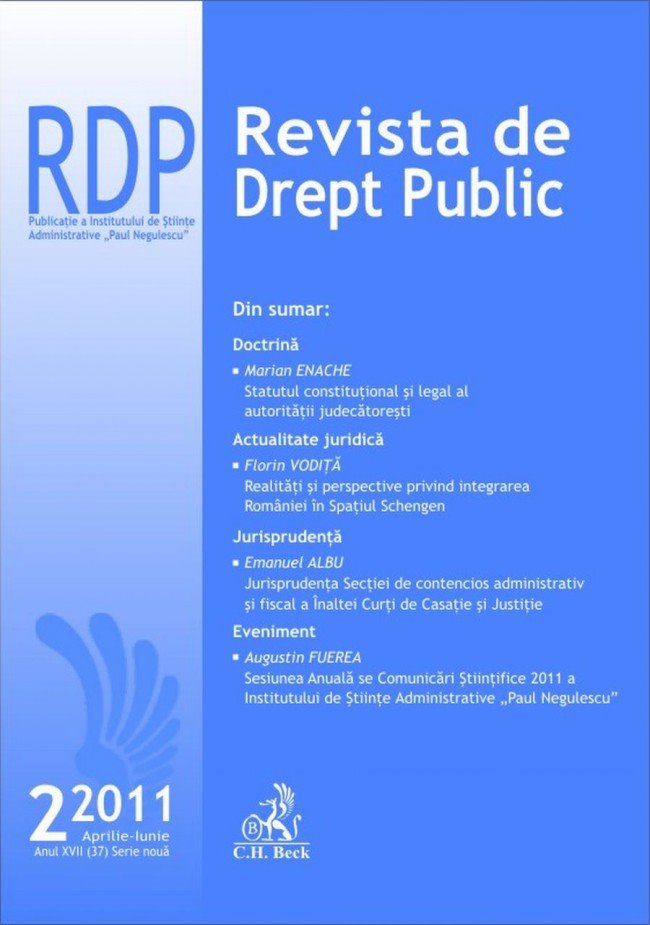 Imagine Revista de Drept Public, Nr. 2/2011