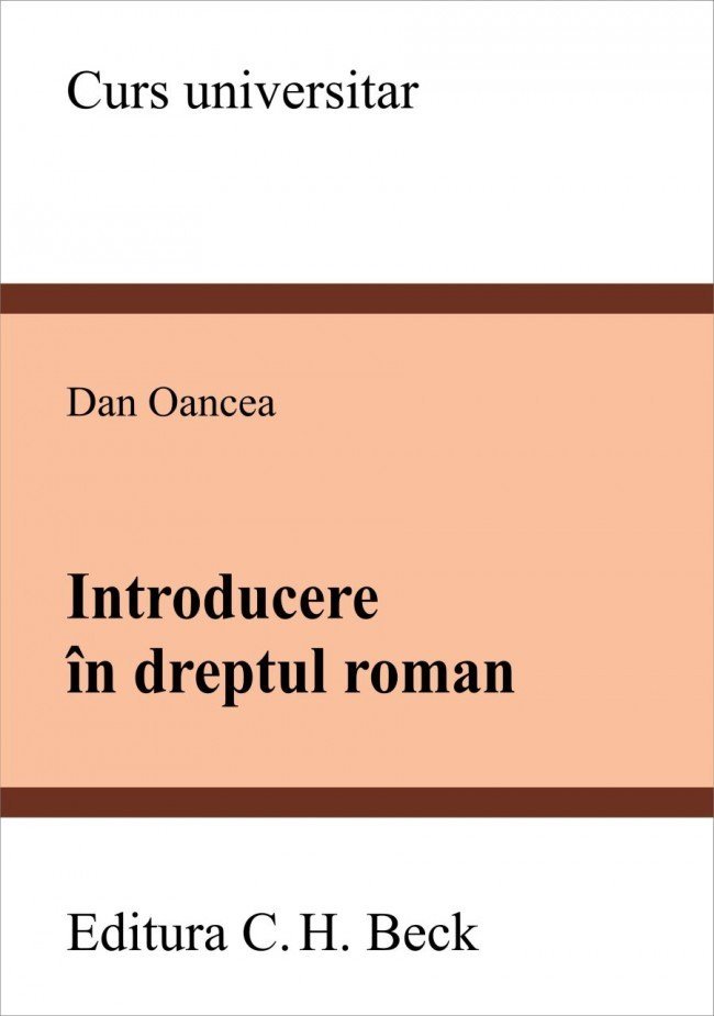 Imagine Introducere in dreptul roman