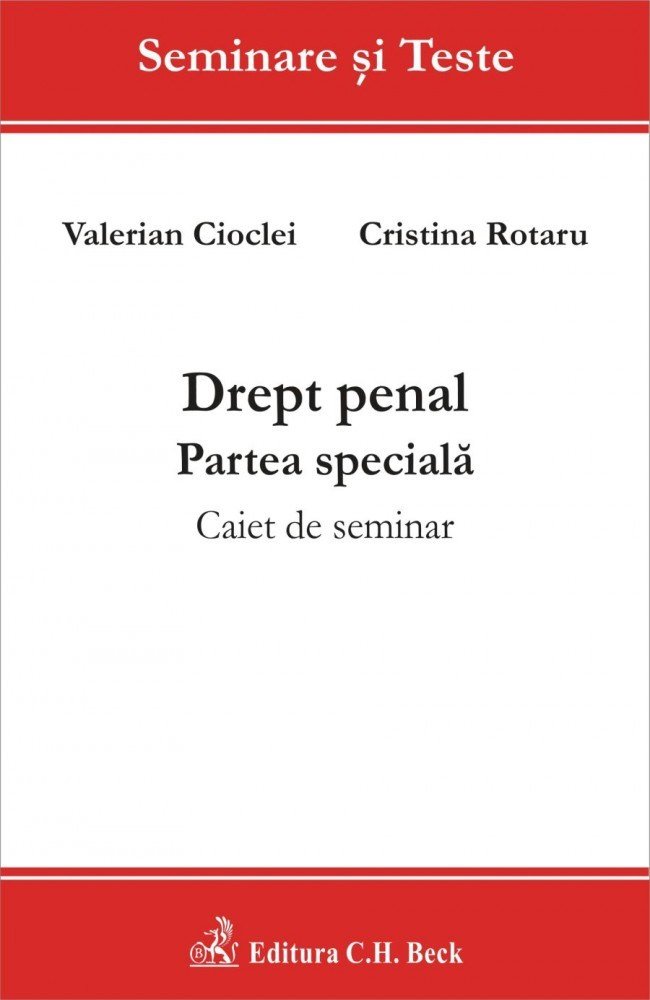 Imagine Drept penal. Partea speciala. Caiet de seminar